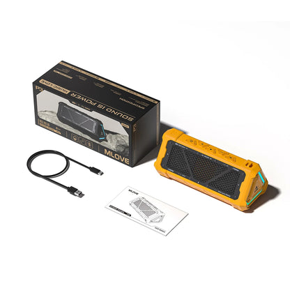 Outdoor Bluetooth Speaker - MLOVE P3 Portable Waterproof 40W Output Power with RGB Light - ZOOMNSTORE