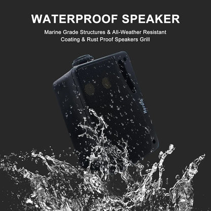 Outdoor Bluetooth Speakers - Waterproof 3 Way Speaker System, Durable Wall Mount - ZOOMNSTORE