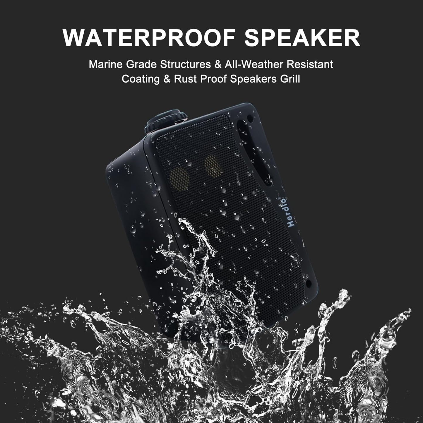 Outdoor Bluetooth Speakers - Waterproof 3 Way Speaker System, Durable Wall Mount - ZOOMNSTORE