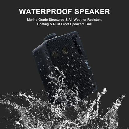 Outdoor Bluetooth Speakers - Waterproof 3 Way Speaker System, Durable Wall Mount - ZOOMNSTORE