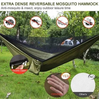 2-Person Camping Hammock with Mosquito Net - Portable Outdoor Sleeping Bed - ZOOMNSTORE