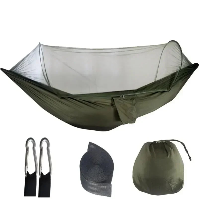 2-Person Camping Hammock with Mosquito Net - Portable Outdoor Sleeping Bed - ZOOMNSTORE