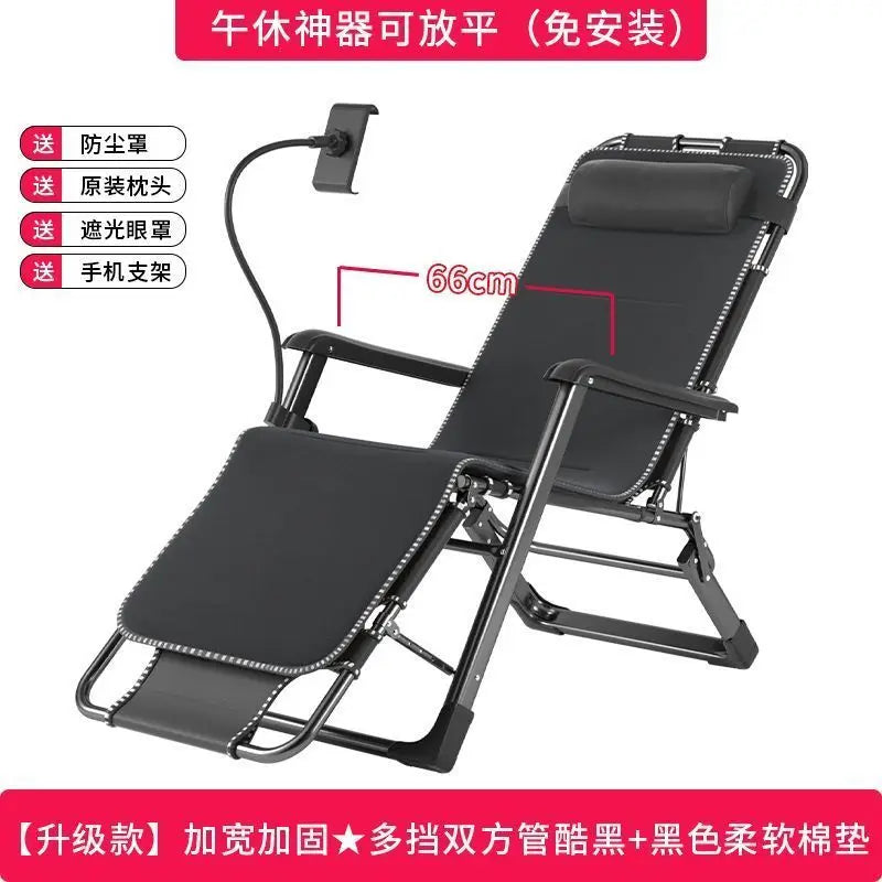 GIANXI Outdoor Recliner - Padded Folding Lounge Chair with Phone Stand - ZOOMNSTORE