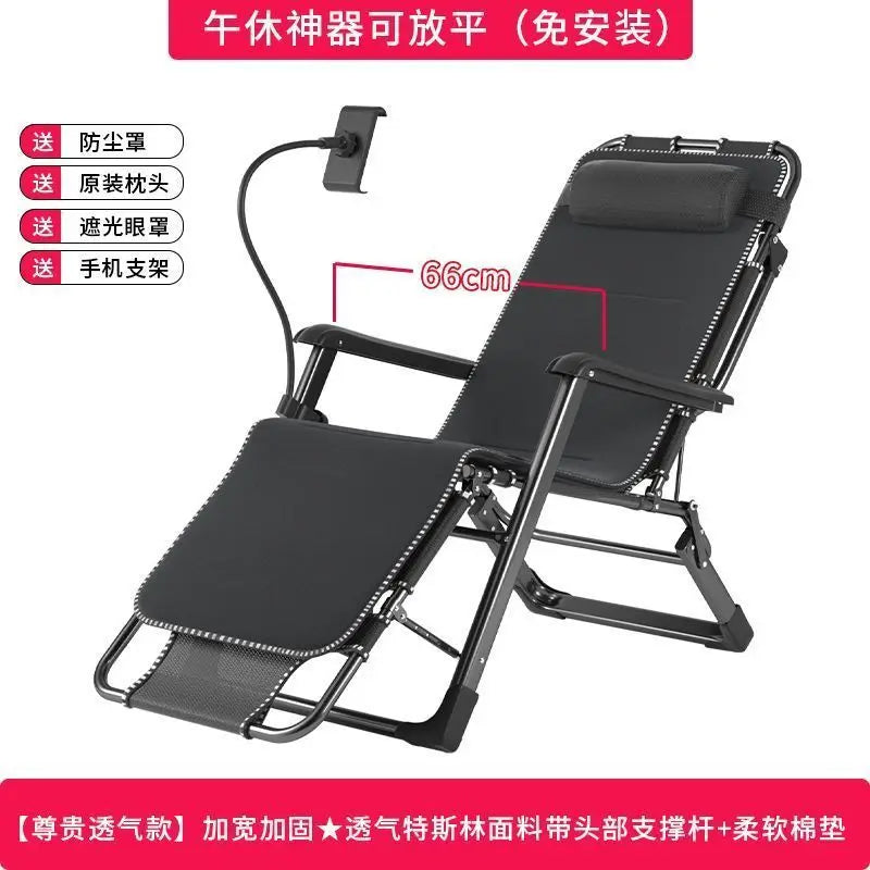 GIANXI Outdoor Recliner - Padded Folding Lounge Chair with Phone Stand - ZOOMNSTORE