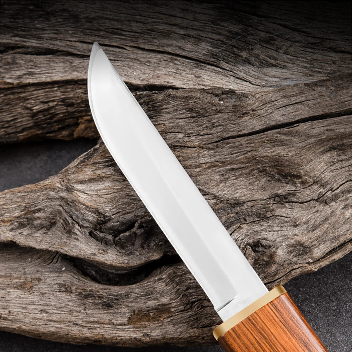 2-in-1 Stainless Steel Utility Knife - Outdoor Paring  Meat Cutter - ZOOMNSTORE