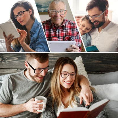 Oversized Reading Glasses - Wide Square Eyeglasses With Spring Hinge For Men & Women - ZOOMNSTORE