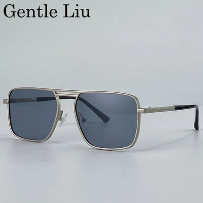 Oversized Square Punk Sunglasses - Retro Steampunk UV400 Eyewear for Men - ZOOMNSTORE