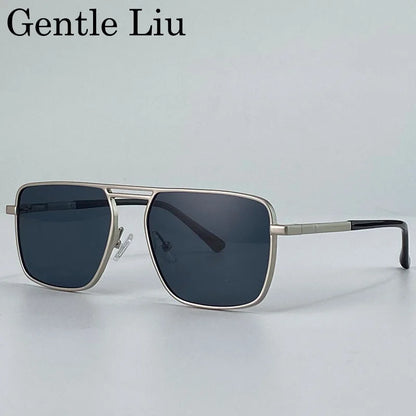 Oversized Square Punk Sunglasses - Retro Steampunk UV400 Eyewear for Men - ZOOMNSTORE