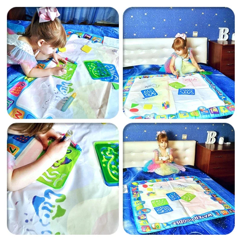 Oversized Water Canvas Pens - Montessori Learning Drawing Blanket for Kids - ZOOMNSTORE