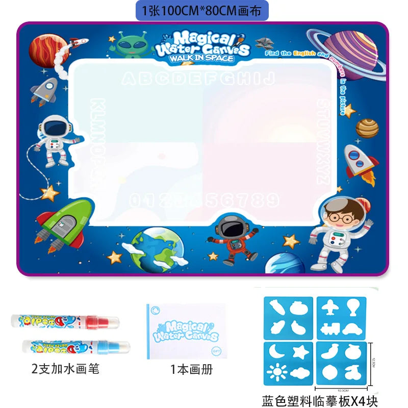 Oversized Water Canvas Pens - Montessori Learning Drawing Blanket for Kids - ZOOMNSTORE