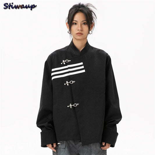 Oversized Womens Blazer - Stylish Chinese Style Jacket for 2024 Fashion Trends - ZOOMNSTORE