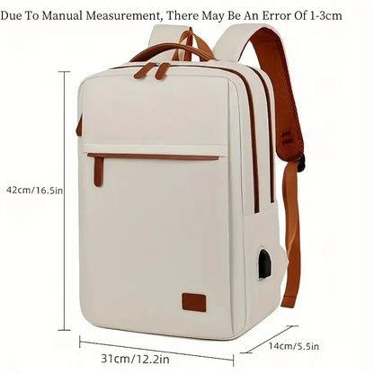 Backpack Oxford Cloth Business Computer Bag With Large Capacity, Strong And Wearable Student School Bag, Solid Color And Versatile Travel Backpack - ZOOMNSTORE