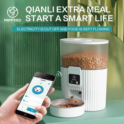 PAPIFEED cat automatic feeder dog fixed feeding machine cat food dog food wifi remote smart cat pet food dispenser - ZOOMNSTORE
