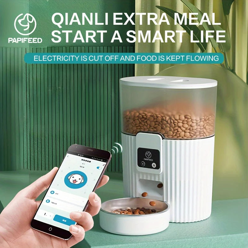 PAPIFEED cat automatic feeder dog fixed feeding machine cat food dog food wifi remote smart cat pet food dispenser - ZOOMNSTORE