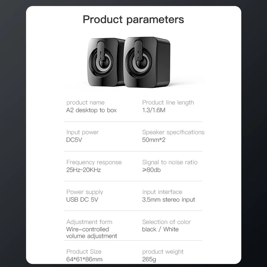 PC Speaker - Portable USB Powered Speakers | Mini Desktop Speaker With Adjustable Volume - ZOOMNSTORE