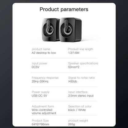 PC Speaker - Portable USB Powered Speakers | Mini Desktop Speaker With Adjustable Volume - ZOOMNSTORE