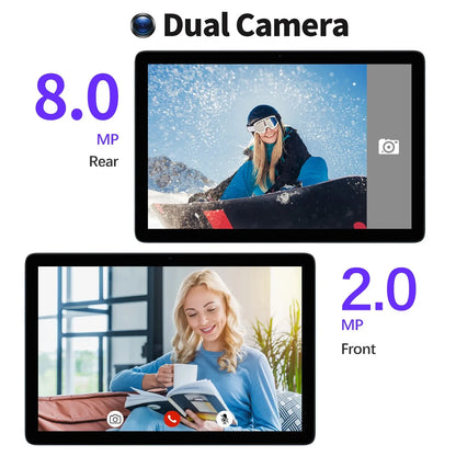 PRITOM TAB11 Android 14 Tablet 10 Inch, 8GB(4+4 Expand) RAM + 128GB ROM, Octa Core, 5G WiFi, with Keyboard, Mouse, Case - ZOOMNSTORE