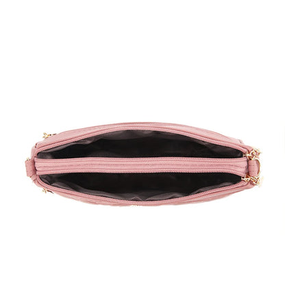PU Leather Crossbody Bag - Fashionable Embroidered Shoulder Purse for Women - ZOOMNSTORE