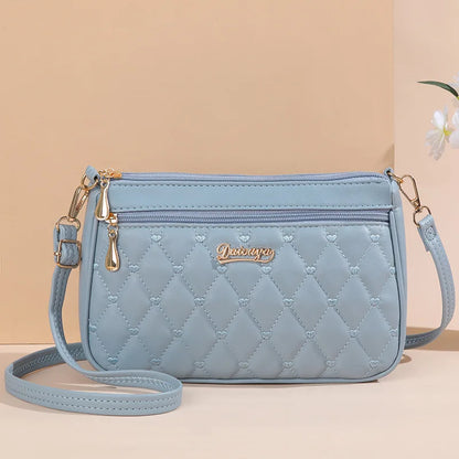 PU Leather Crossbody Bag - Fashionable Embroidered Shoulder Purse for Women - ZOOMNSTORE