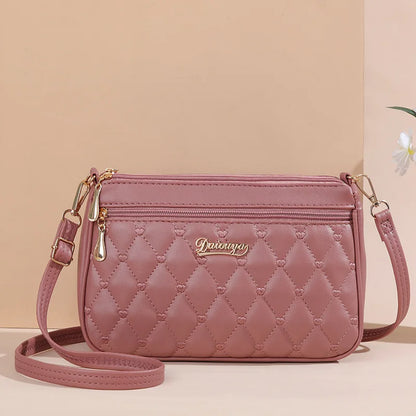 PU Leather Crossbody Bag - Fashionable Embroidered Shoulder Purse for Women - ZOOMNSTORE