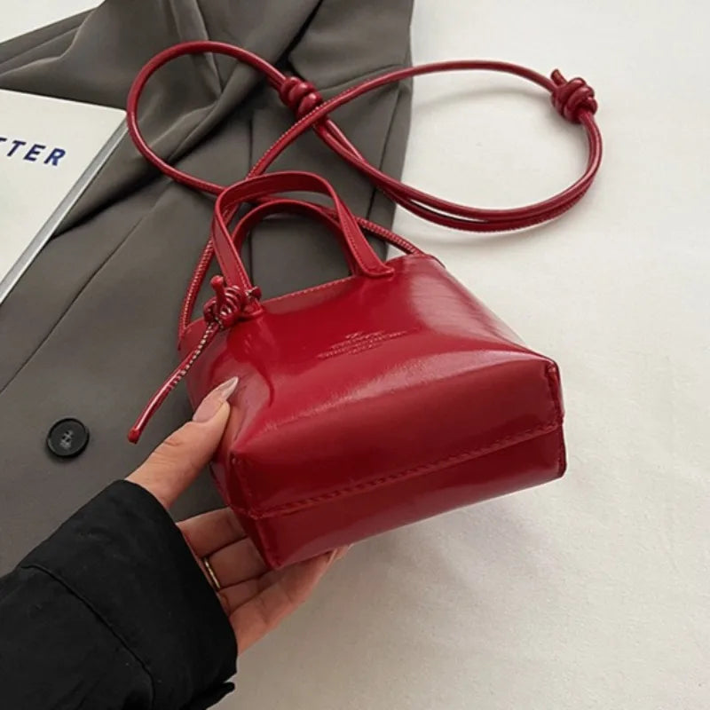 Mini PU Leather Crossbody Bag - Womens Korean Fashion Shoulder Handbag - ZOOMNSTORE