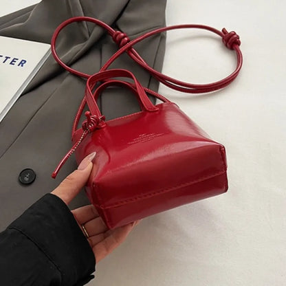 Mini PU Leather Crossbody Bag - Womens Korean Fashion Shoulder Handbag - ZOOMNSTORE