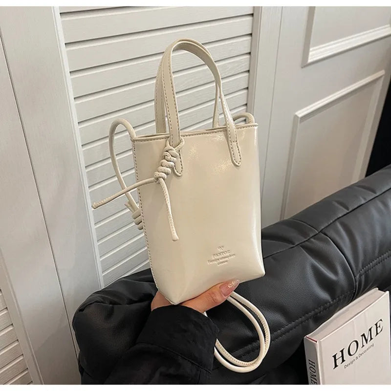 Mini PU Leather Crossbody Bag - Womens Korean Fashion Shoulder Handbag - ZOOMNSTORE