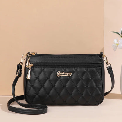 PU Leather Crossbody Bag - Fashionable Embroidered Shoulder Purse for Women - ZOOMNSTORE