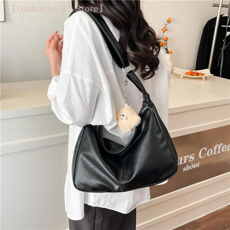PU Leather Shoulder Bag - Large Capacity Women's Tote | Durable Lightweight Purse - ZOOMNSTORE