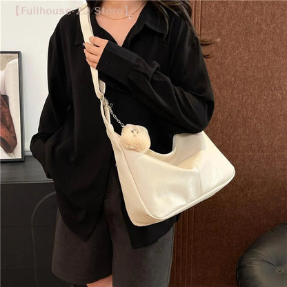 PU Leather Shoulder Bag - Large Capacity Women's Tote | Durable Lightweight Purse - ZOOMNSTORE