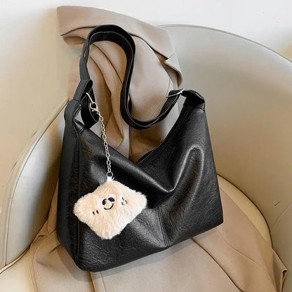 PU Leather Shoulder Bag - Large Capacity Women's Tote | Durable Lightweight Purse - ZOOMNSTORE