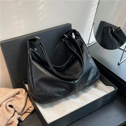 PU Leather Shoulder Bag - Large Capacity Women's Tote | Durable Lightweight Purse - ZOOMNSTORE