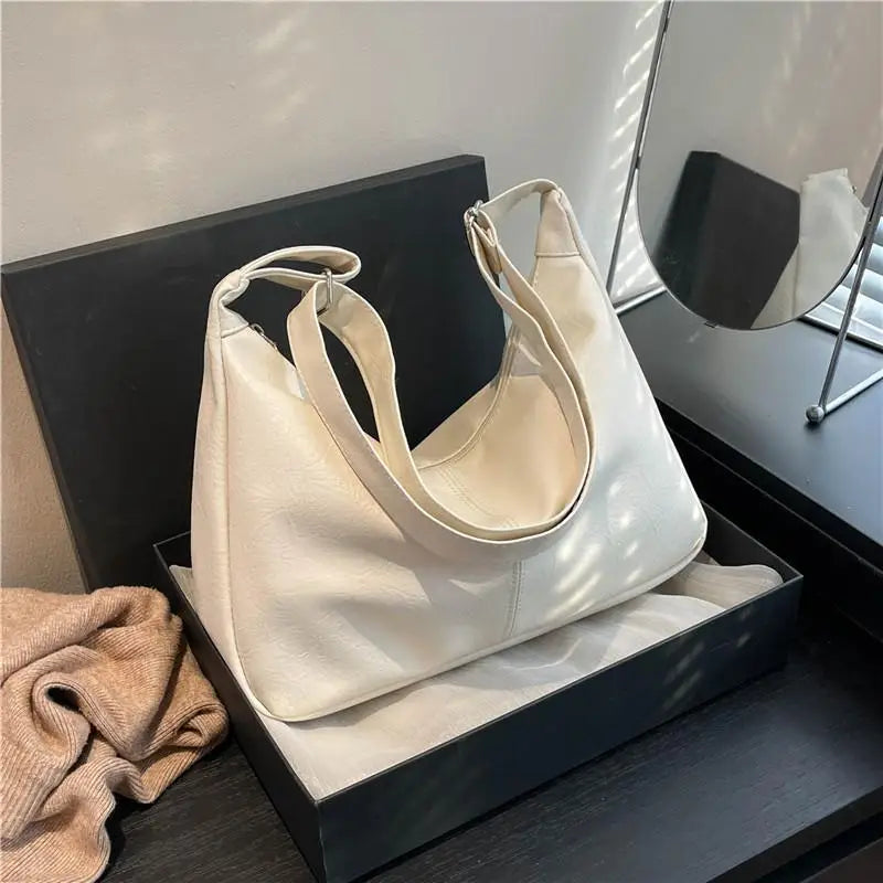 PU Leather Shoulder Bag - Large Capacity Women's Tote | Durable Lightweight Purse - ZOOMNSTORE