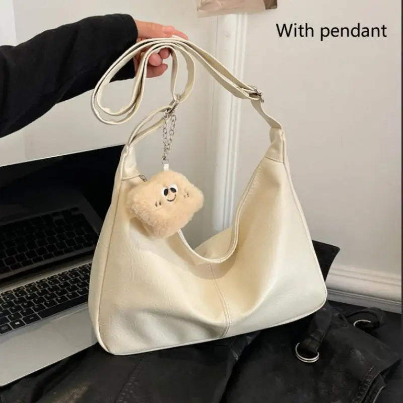 PU Leather Shoulder Bag - Large Capacity Women's Tote | Durable Lightweight Purse - ZOOMNSTORE
