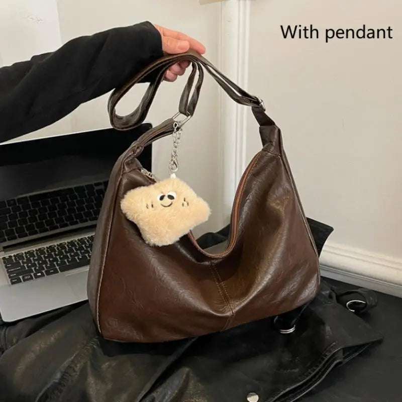 PU Leather Shoulder Bag - Large Capacity Women's Tote | Durable Lightweight Purse - ZOOMNSTORE