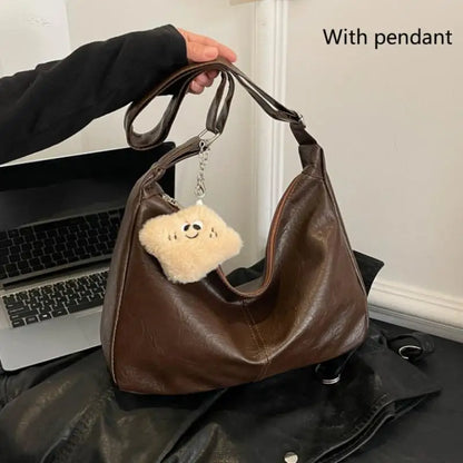 PU Leather Shoulder Bag - Large Capacity Women's Tote | Durable Lightweight Purse - ZOOMNSTORE