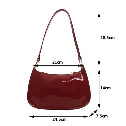Retro PU Leather Shoulder Bag - Womens Casual Handbag - ZOOMNSTORE