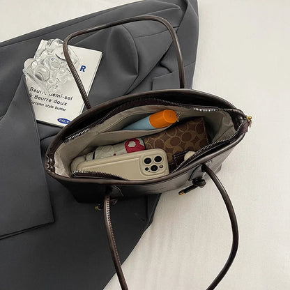 PU Leather Crossbody Bag - Womens Retro Shoulder Tote 2025 Winter Y2K Trend - ZOOMNSTORE