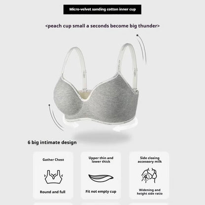Women Sexy Bras Padded Push Up Bralette Female Adjustable Comfortable Underwear Ladies Letter Straps Brassiere Wireless Soft - ZOOMNSTORE