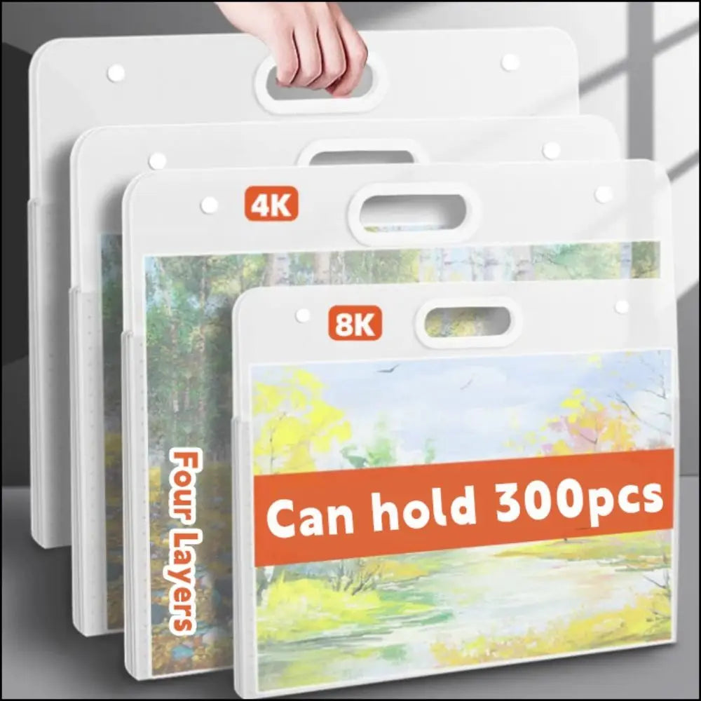 Painting Paper Storage Bag – Waterproof Portable Drawing Bag with 4 Layers Organizer - ZOOMNSTORE