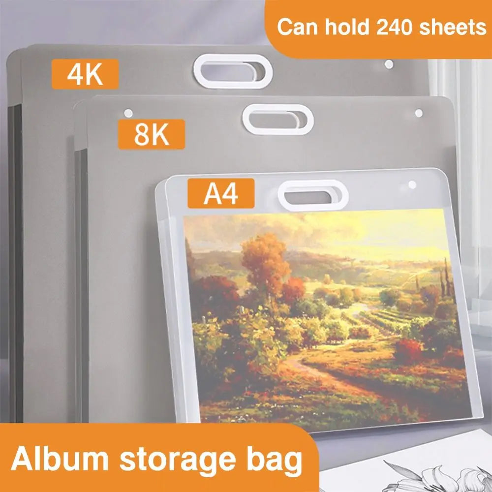 Painting Paper Storage Bag – Waterproof Portable Drawing Bag with 4 Layers Organizer - ZOOMNSTORE