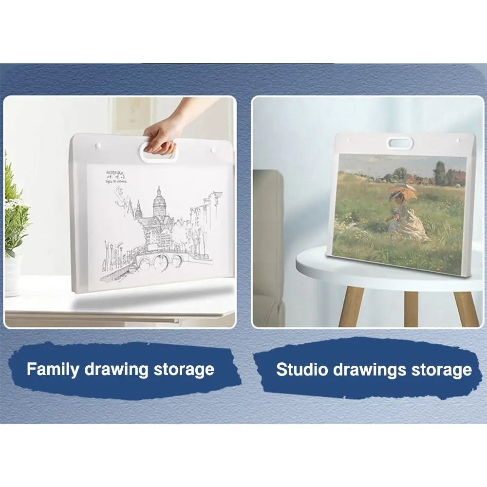 Painting Paper Storage Bag – Waterproof Portable Drawing Bag with 4 Layers Organizer - ZOOMNSTORE