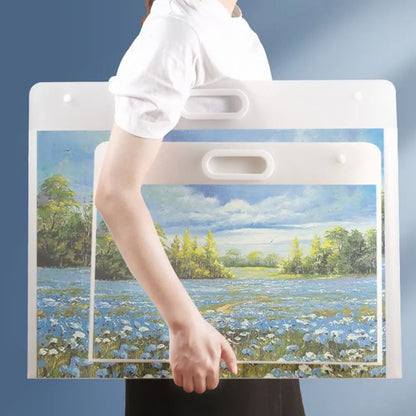 Painting Paper Storage Bag – Waterproof Portable Drawing Bag with 4 Layers Organizer - ZOOMNSTORE