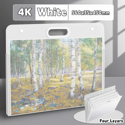 Painting Paper Storage Bag – Waterproof Portable Drawing Bag with 4 Layers Organizer - ZOOMNSTORE