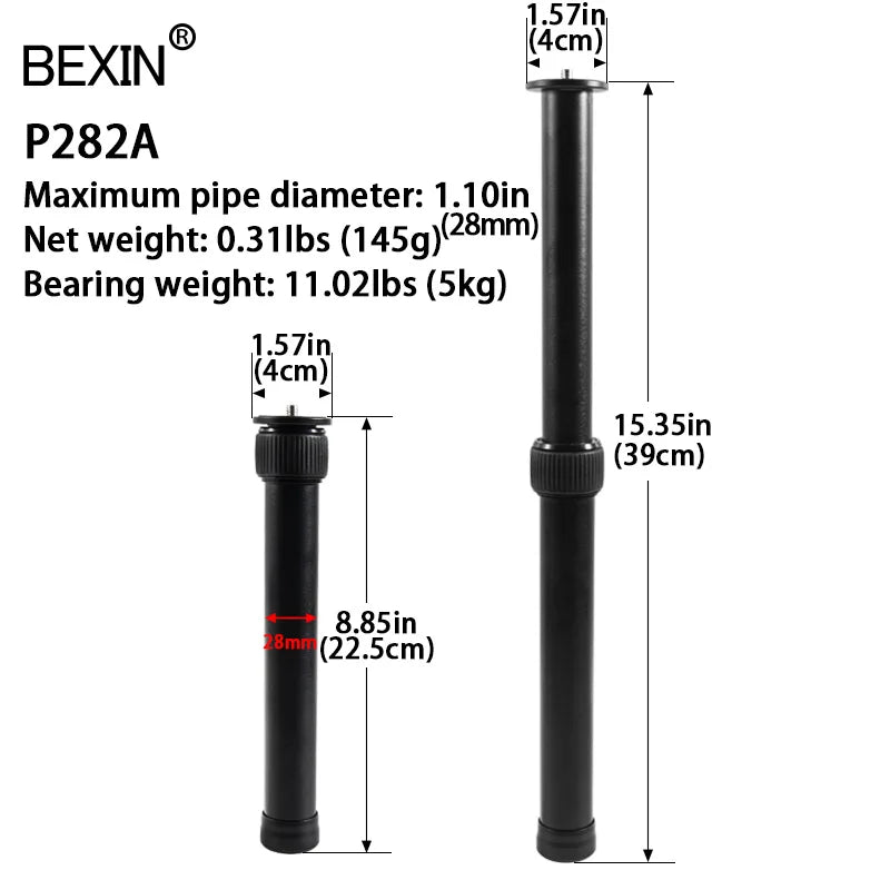 BEXIN Mini Tripod 19in Universal Photography Flexible Phone Tripod for Camera Stand for Gopro iphone Aluminum Travel Tripode Par