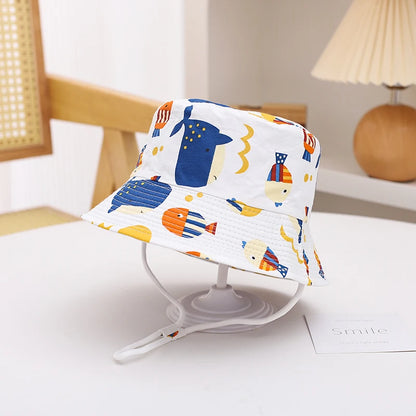 New Panama Summer Baby Sun Hat for Girls and Boys Beach Sun Cap Cartoon Autumn Kids Fisherman's Cap Outdoor Baby Bucket Hat - ZOOMNSTORE
