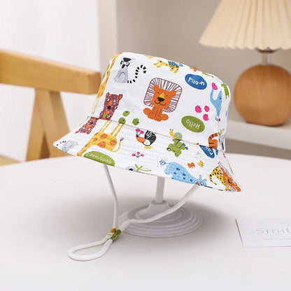 New Panama Summer Baby Sun Hat for Girls and Boys Beach Sun Cap Cartoon Autumn Kids Fisherman's Cap Outdoor Baby Bucket Hat - ZOOMNSTORE