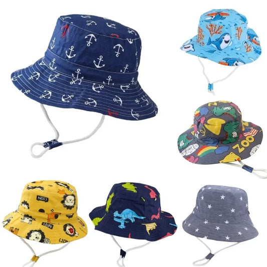 New Panama Summer Baby Girls Hat Beach Sun Cap Travel Boys Fisherman Cap Outdoor Children Bucket Hats Cotton Toddler Baby Hats - ZOOMNSTORE