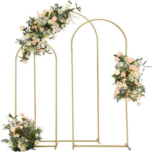 Gold Balloon Arch Stand - Adjustable 4FT to 72FT Wedding Backdrop Frame - ZOOMNSTORE