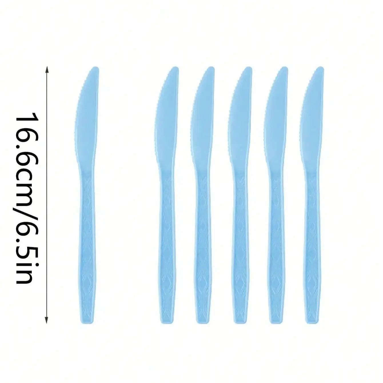 Sky Blue Party Supplies Set - Disposable Plates Spoons Forks Knives - ZOOMNSTORE
